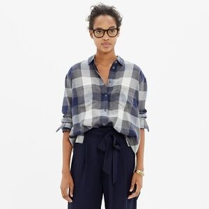 Madewell | Buffalo Check Plaid Oversized Boy Shirt